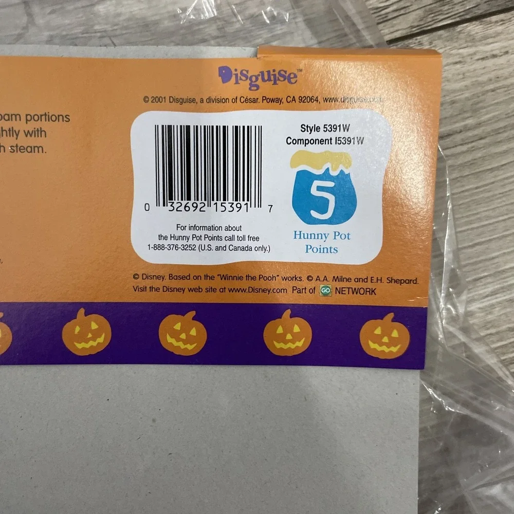 Vtg 2001 Disney Rare "Pooh-Riffic" Winnie the Pooh Halloween Toddler Costume-NEW - Picture 3 of 9